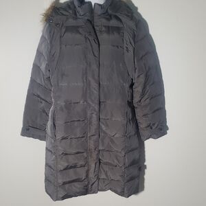 Calvin Klein Winter Puffer Jacket Gray Size M 80% Duck Down 20% Waterfowl Coat